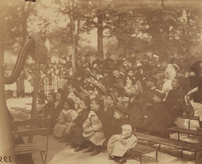 (Guignol, Jardin du Luxembourg) door Eugène Atget